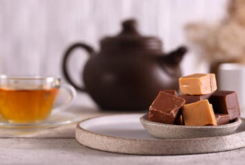 candies soft caramel handmade for dessert