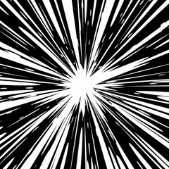 Obraz premium Dynamic Energy of Manga and Anime-Style Speed Lines: Diving into Three Distinct Concentric Radial and Diagonal Lines with Alpha Channel.