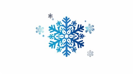 snow icon vector Symbol of winter, white background