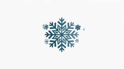 Fototapeta premium snow icon vector Symbol of winter, white background