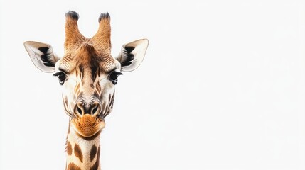 giraffe on white background
