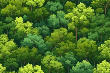 Naklejka premium Stylized tree shapes for digital art