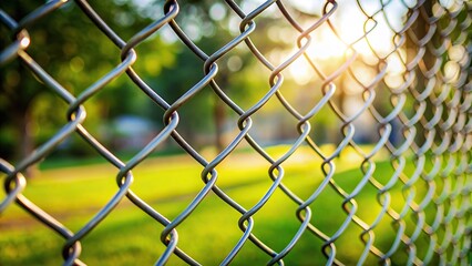 A close up photograph capturing the intricate texture and pattern of a steel chain link fence wire mesh, texture, chain link fence, abstract, durable,steel, links, metal, pattern