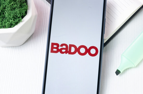 New York, USA - 1 August 2024: Badoo Logo on Phone Screen, Icon on Display