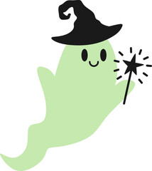 Witch Ghost Graphic Illustration 