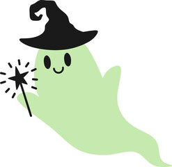 Witch Ghost Graphic Illustration 