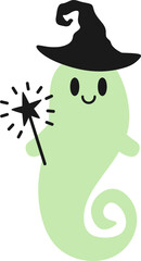 Witch Ghost Graphic Illustration 