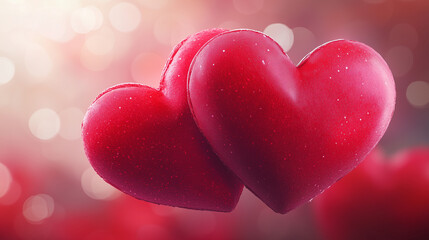 Fototapeta premium Valentine's Day, heart, love, romance, affection, February 14, holiday, celebration, passion, red, symbol, sweetheart, romantic, greeting card, relationship, anniversary, feelings