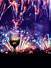 1 January 2009, Jakarta, Indonesia, South East Asia, Fireworks on new year night.