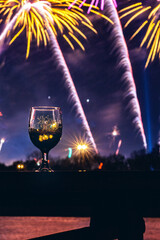 1 January 2009, Jakarta, Indonesia, South East Asia, Fireworks on new year night.