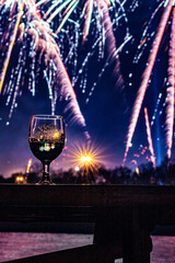 1 January 2009, Jakarta, Indonesia, South East Asia, Fireworks on new year night.