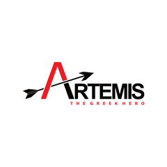 Artemis logo design archery illustration logo vector
