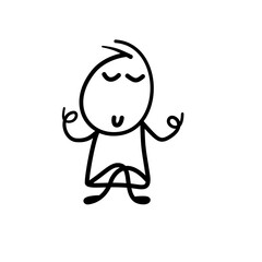 Hand drawn stickman vector illustration