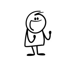 Hand drawn stickman vector illustration