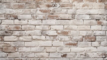 Obraz premium Abstract old white brick wall textured background. Neural network ai generated art