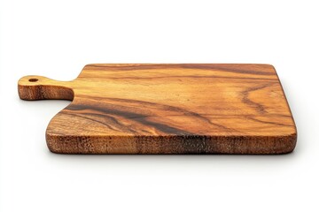 wooden Cutting Board, isolated on white background, full depth of field , ai