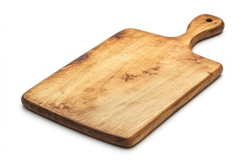 wooden Cutting Board, isolated on white background, full depth of field , ai