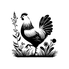 hen silhouette