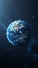 Fototapeta premium Fanciful Celestial Vision: A Fantasy Globe Illuminated Against the Dark Abyss of Space, Embarking on a Journey of Imagination and Discovery