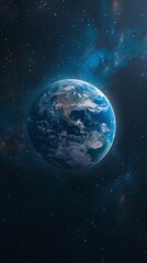 Obraz premium Fanciful Celestial Vision: A Fantasy Globe Illuminated Against the Dark Abyss of Space, Embarking on a Journey of Imagination and Discovery