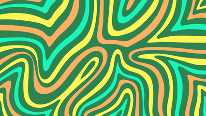 green and yellow background with wave seamless pattern