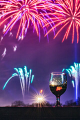 1 January 2009, Jakarta, Indonesia, South East Asia, Fireworks on new year night.