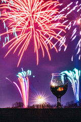 1 January 2009, Jakarta, Indonesia, South East Asia, Fireworks on new year night.