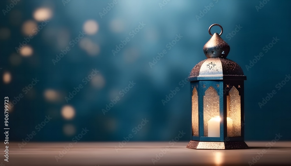 Wall mural ornate lantern with candlelight