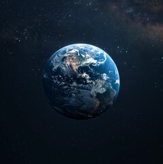 Fototapeta premium Fanciful Celestial Vision: A Fantasy Globe Illuminated Against the Dark Abyss of Space, Embarking on a Journey of Imagination and Discovery