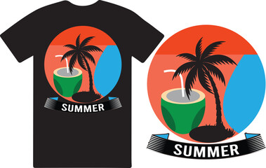 A creative T shirt design on Summer .