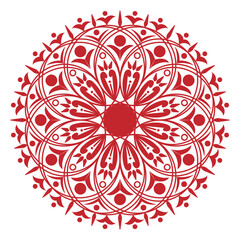 Abstract decorative colorful Outline round ornament. vector mandala design on white background.