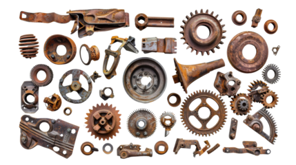 Rusty Gears and Machine Parts.