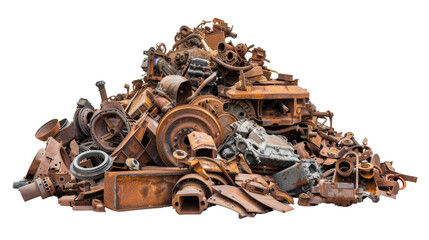 Pile of Rusty Metal Scrap.