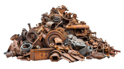Pile of Rusty Metal Scrap.