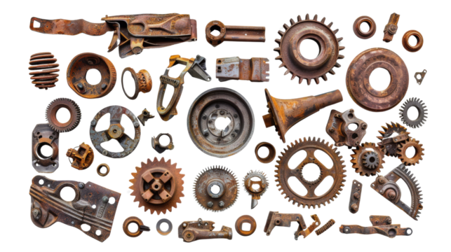 Rusty Gears and Machine Parts.
