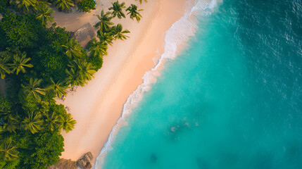 vista aerea de una playa paradisiaca del caribe arena y mar en la costa relajacion conociendo el mundo