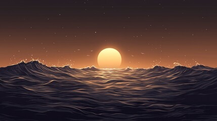 Sunset Over The Ocean