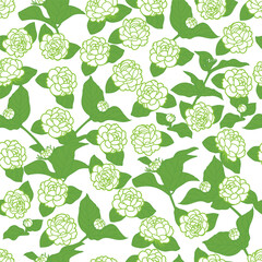jasmine seamless pattern  with leaf.eps for Thai mother day celebration