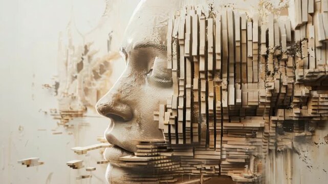 An equalizer incorporated into a piece of artwork, such as a painting or a sculpture.