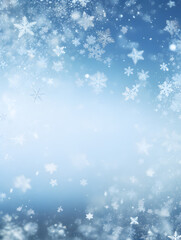 Fototapeta premium Abstract winter snowflakes wallpaper, intricate crystal structure, blurry background