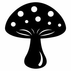 Mushroom black silhouette