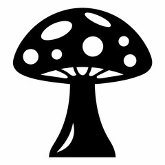 Mushroom black silhouette
