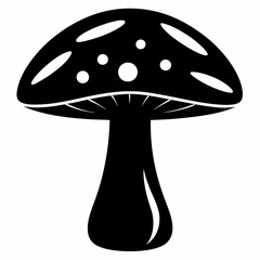 Mushroom black silhouette