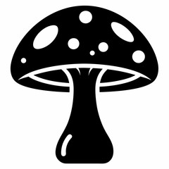 Mushroom black silhouette
