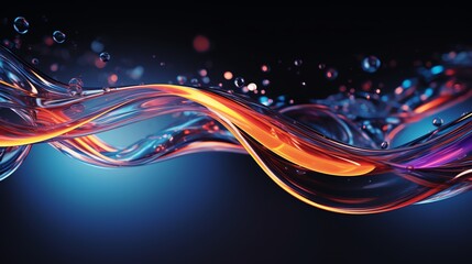 An abstract illustration, liquid glass effect, colorful, screensaver, background