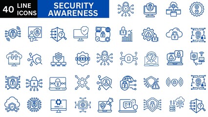 Security Awareness icon set  