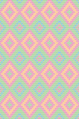 Crochet Abstract Ethnic art. Seamless pattern in tribal, folk embroidery, and Mexican style. Aztec geometric art ornament print. Design for carpet, cover wallpaper, wrapping. fabric, clothing