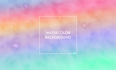 Watercolor Gradient mesh abstract blur texture background with blue, orange, yellow, red pastel, purple color