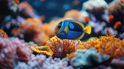 Colorful Tropical Fish in a Coral Reef