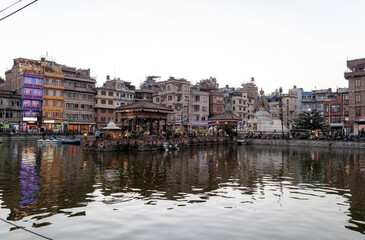 Fototapeta premium Lalitpur or Patan, Nepal, is a beautiful ancient city on the southern bank of the Bagmati River
